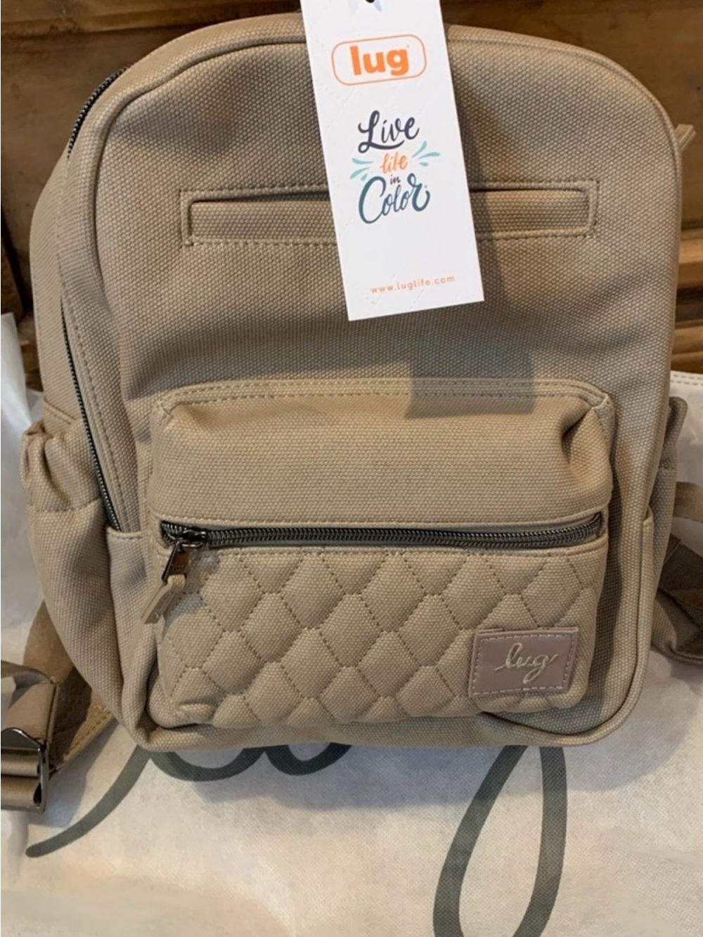 NEW Lug Matte Luxe Cargo Mini Backpack Volley - Sand